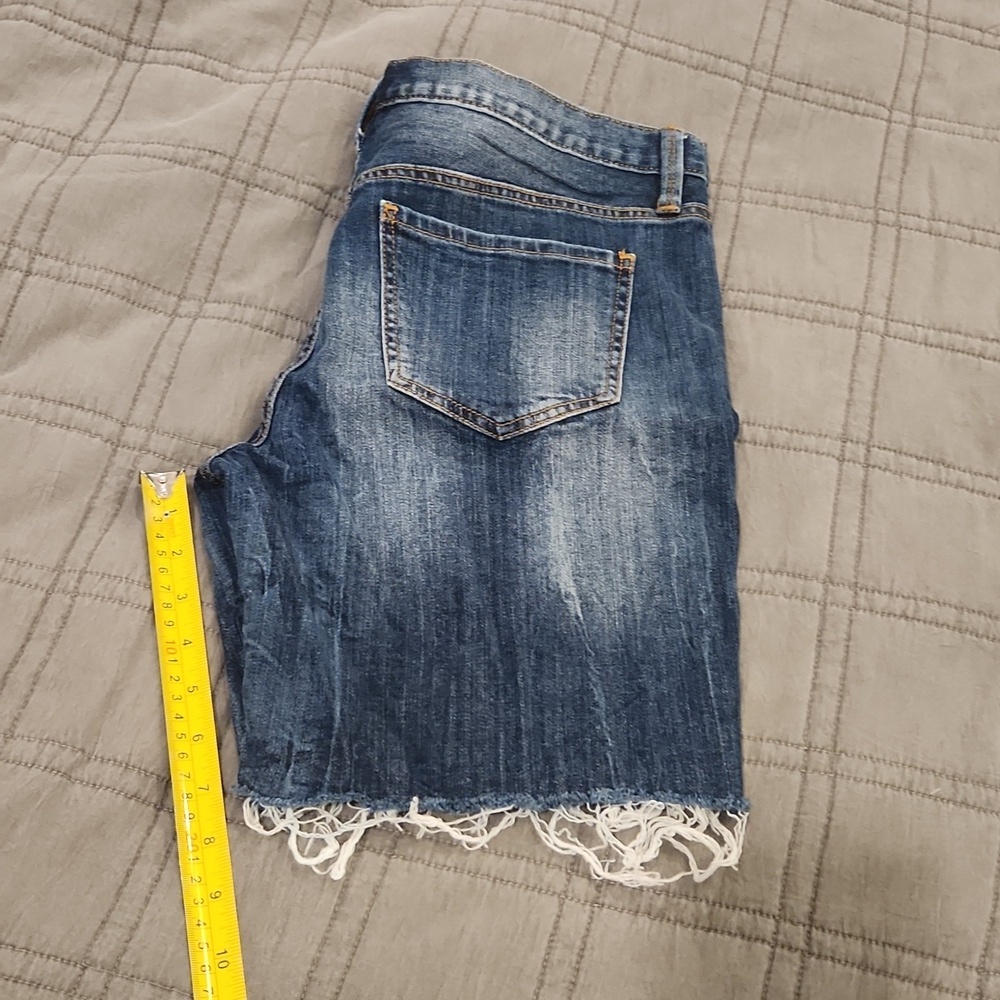 Mossimo Supply Co. Distressed Dark Wash Denim "Boyfriend" Shorts Size 10! - Picture 9 of 9